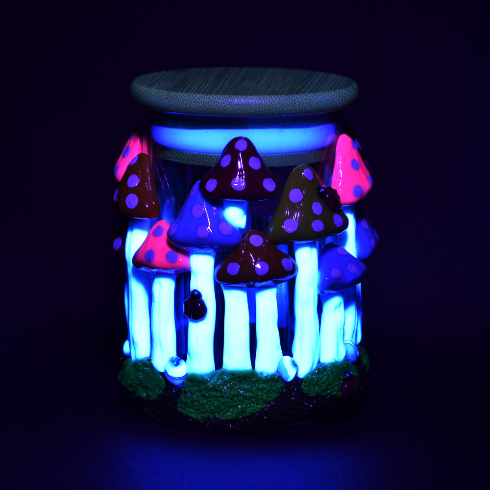Pulsar Shroom Forest Glass Jar
