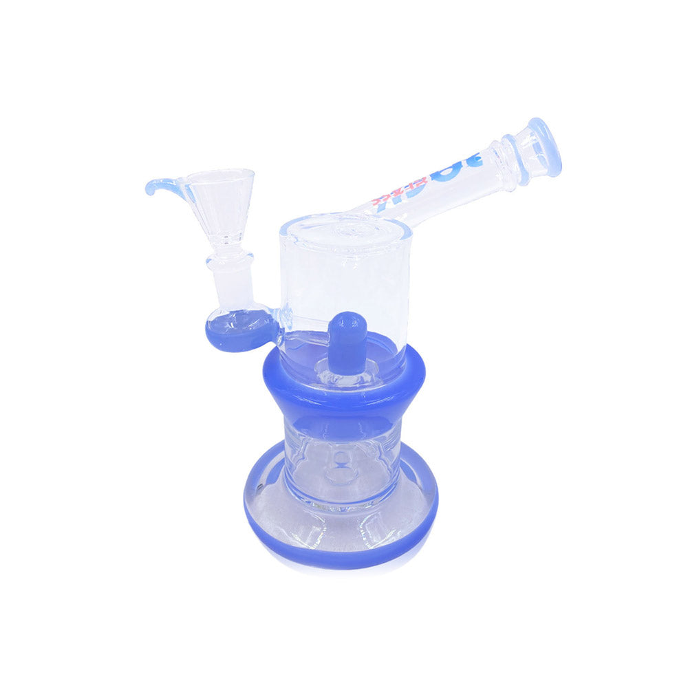 Blush Chamber Bubble Base Mini Bong in blue color