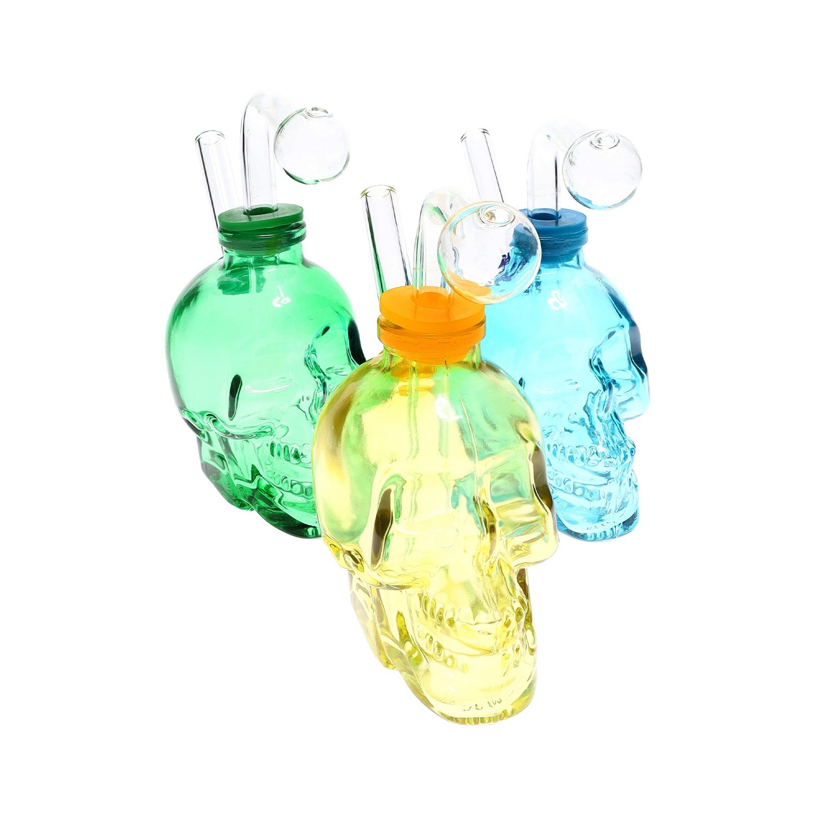 Bone Chiller Thick Glass Skull Oil Burner Rig 3