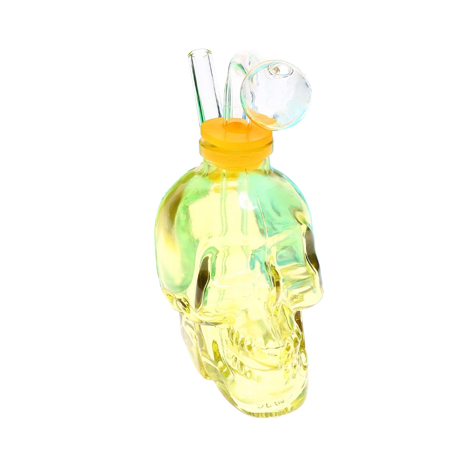 Bone Chiller Thick Glass Skull Oil Burner Rig - inhalco