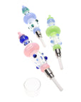 Bubble Pop Neon Marble Glass Nectar Collector Bubbler Kit