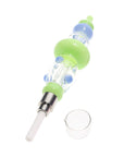 8inch Bubble Pop Neon Marble Nectar Collector Bubbler in Green