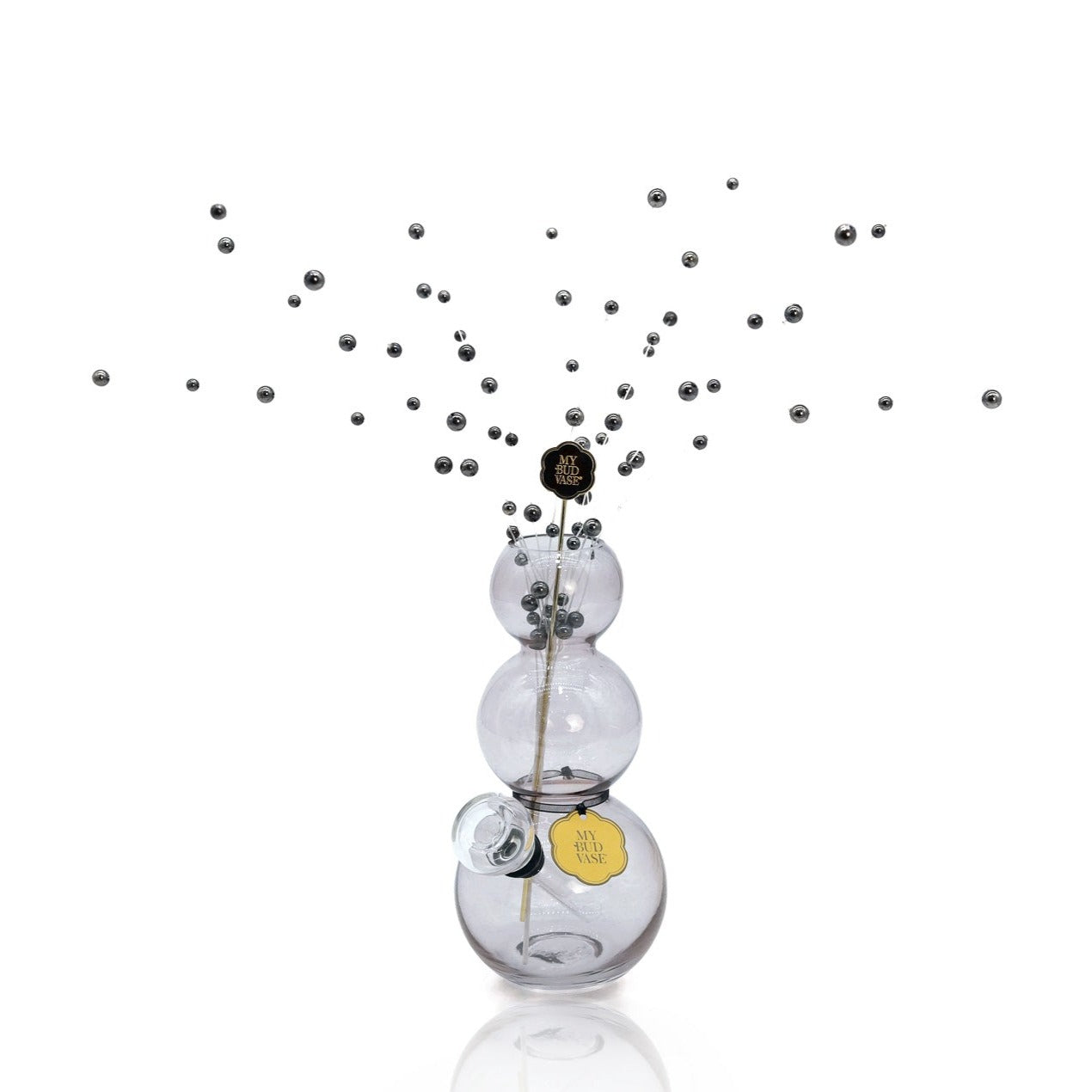 Left angle of Bubbles Triple Chamber Vase Bong