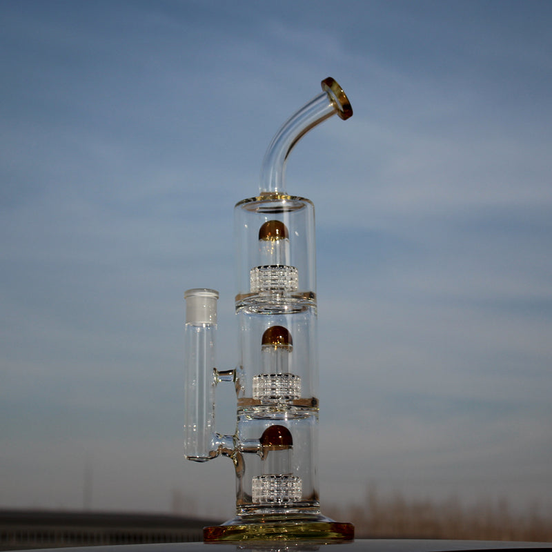 15" Triple Matrix Percolator Glass Water Pipe – INHALCO