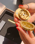 Golden Seashell Weed Grinder