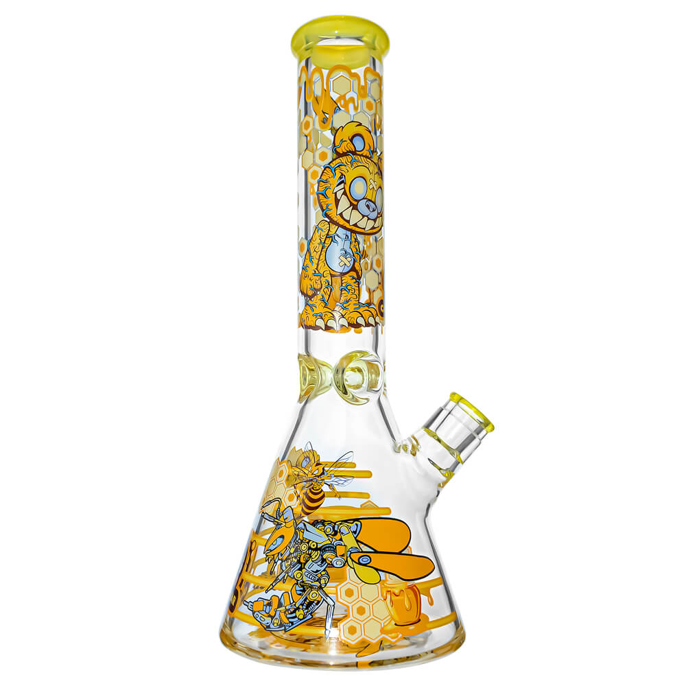 Unique Themed Illustration Beaker Water Pipe