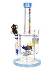 Light Blue Chakra Frog Glass Water Bong with Stir Tool