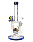 side view of Chakra Frog Glass Water Bong with Stir Tool