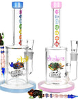 9inch Chakra Frog Glass Water Bong
