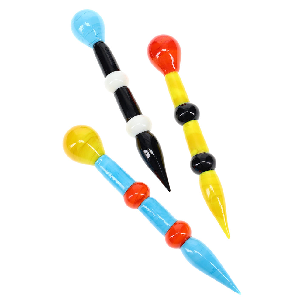 Chunky Multicolor Glass Wax Pick