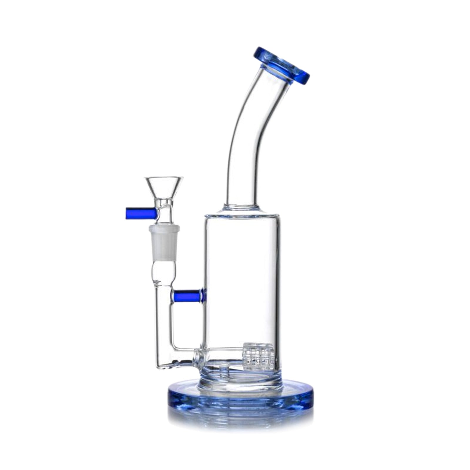 10 inch Classic Barrel Perc Bong in blue