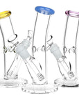 Classic Bent Neck Straight Tube Glass Water Pipe