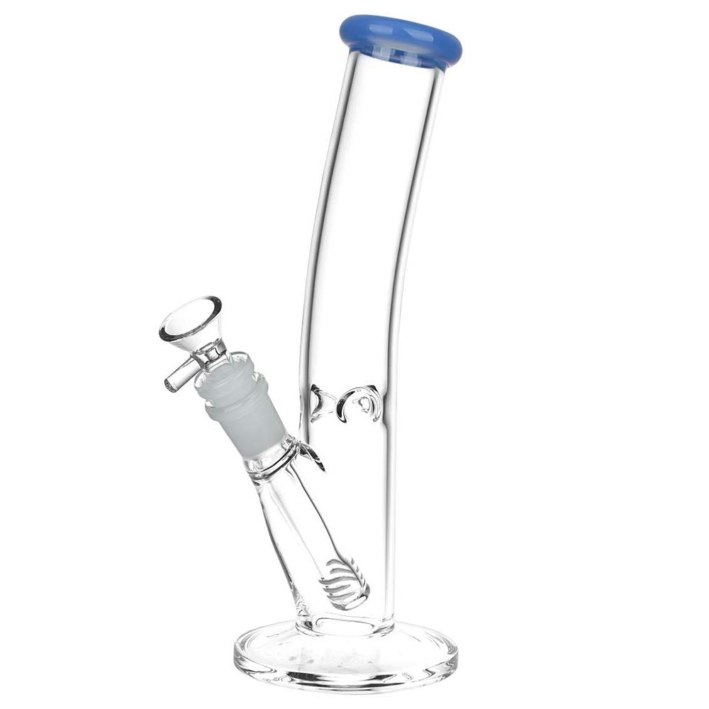 Classic Bent Neck Straight Tube Glass Water Pipe