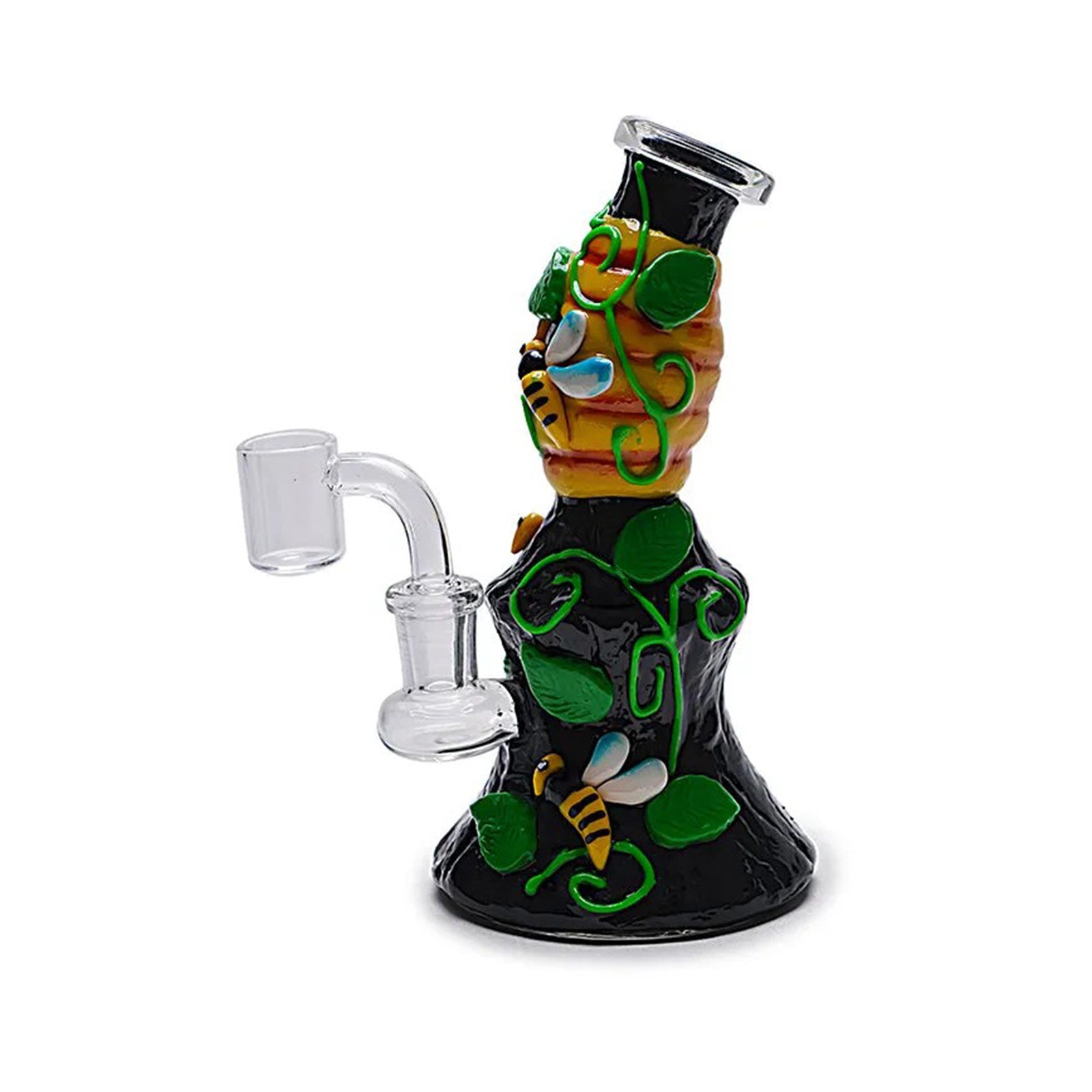 Back view of Clay Bee Honeycomb Dab Rig