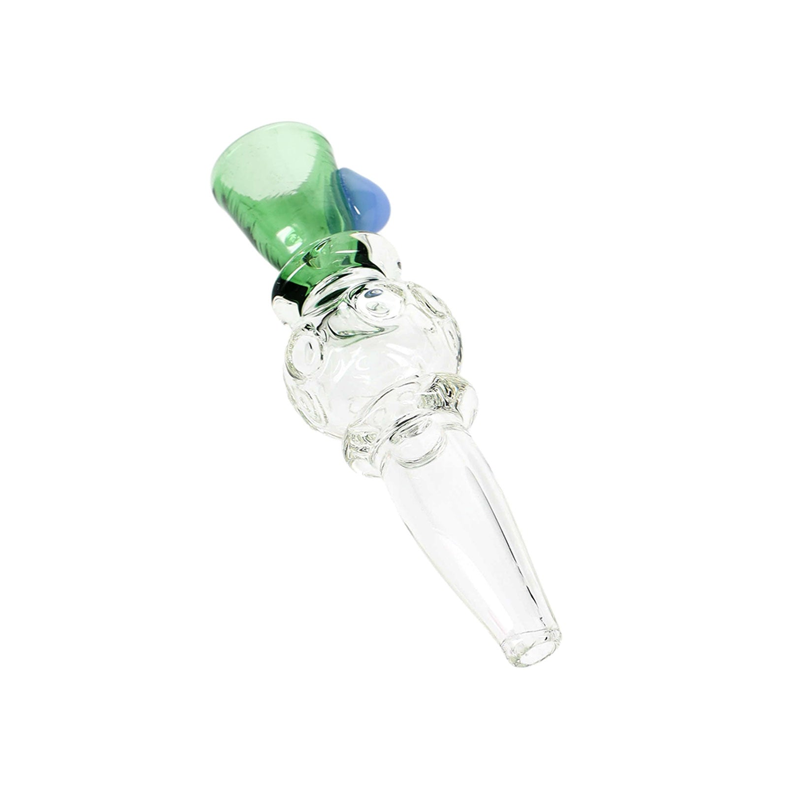 4″ Clear Glass Chillum with Colored Bowl - inhalco