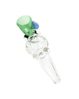 4″ Clear Glass Chillum with Colored Bowl - inhalco