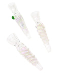 3.5″ Clear Twisted Frit Glass Chillum