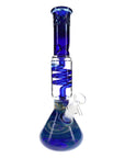 Blue Coil Cruiser Silver Fumed Beaker Bong 12″ 