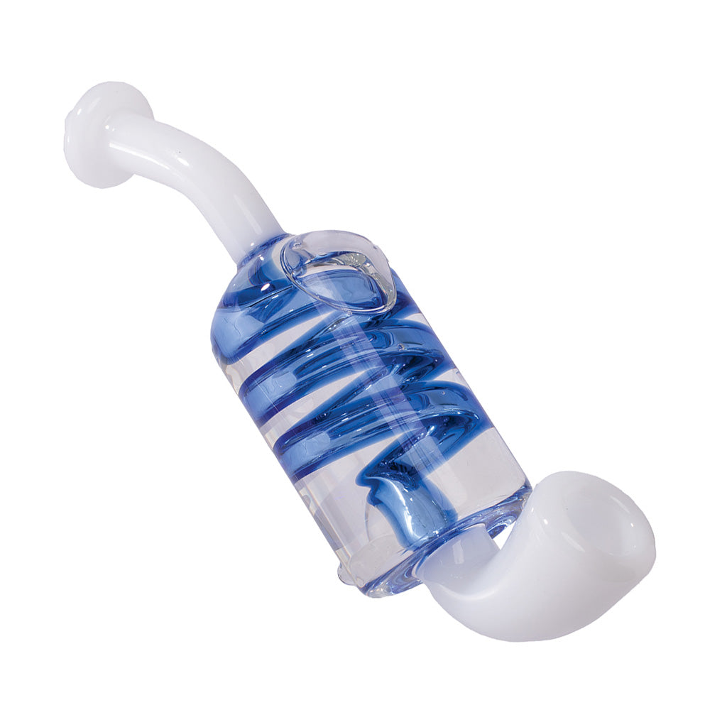 Coil Glycerin Sherlock Hand Pipe White Color