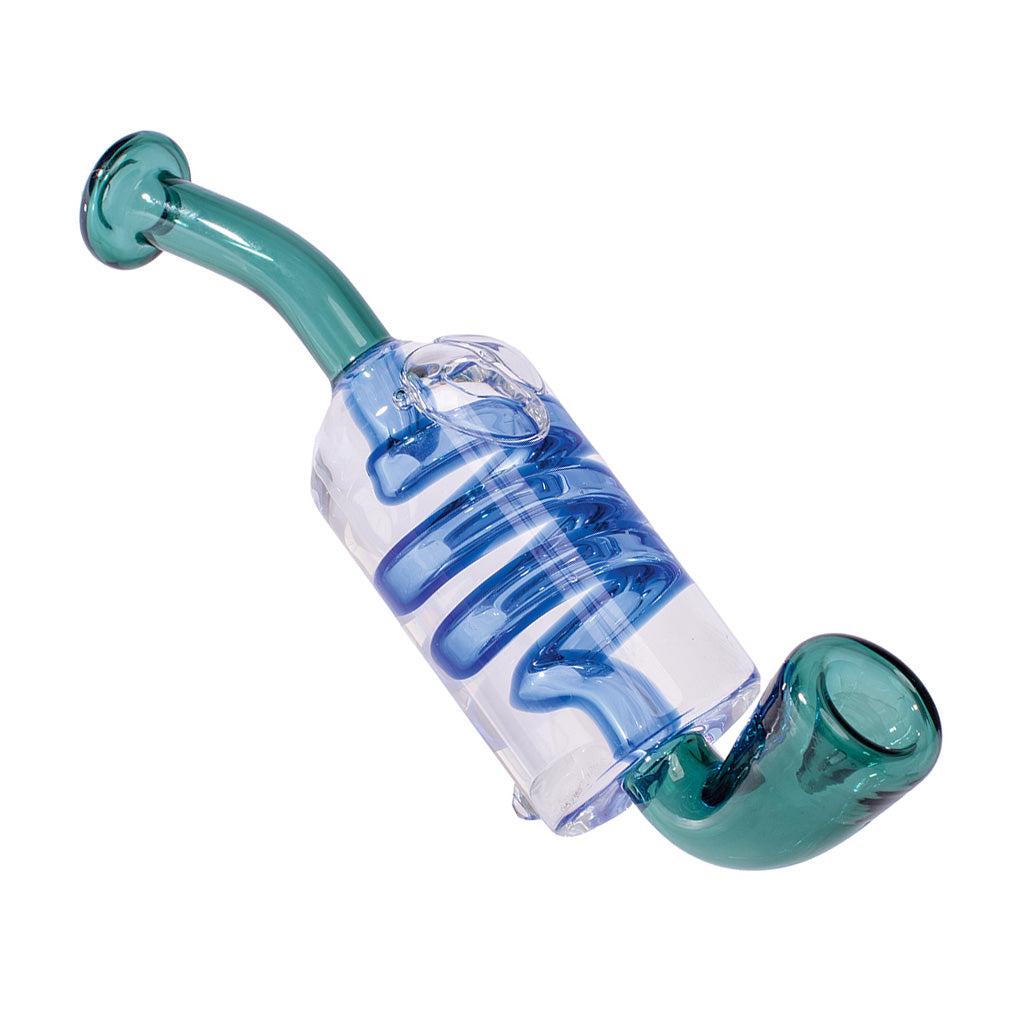 Coil Glycerin Sherlock Hand Pipe Lake Green Color