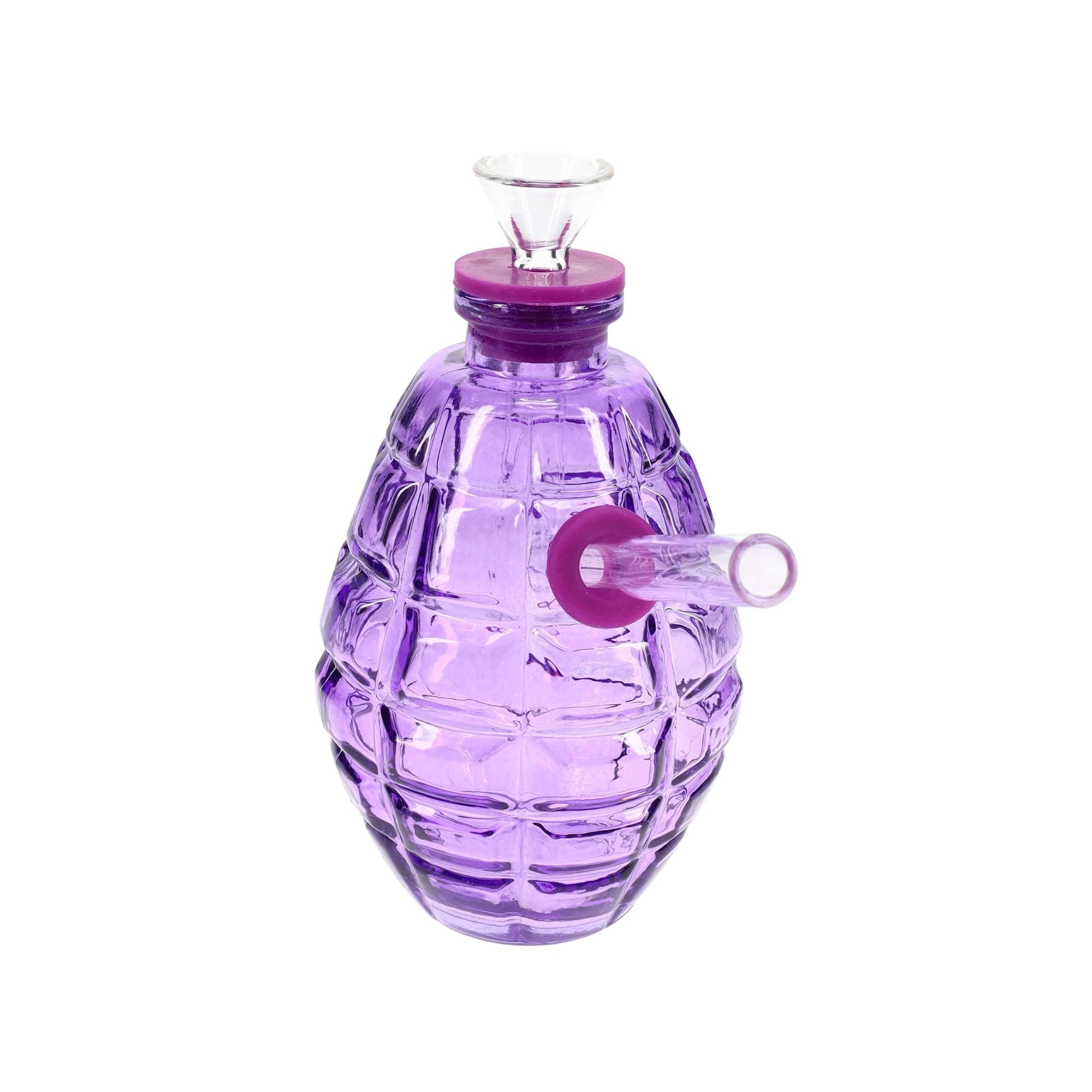 Colored Glass Grenade Bong “Blast Buddy” Purple