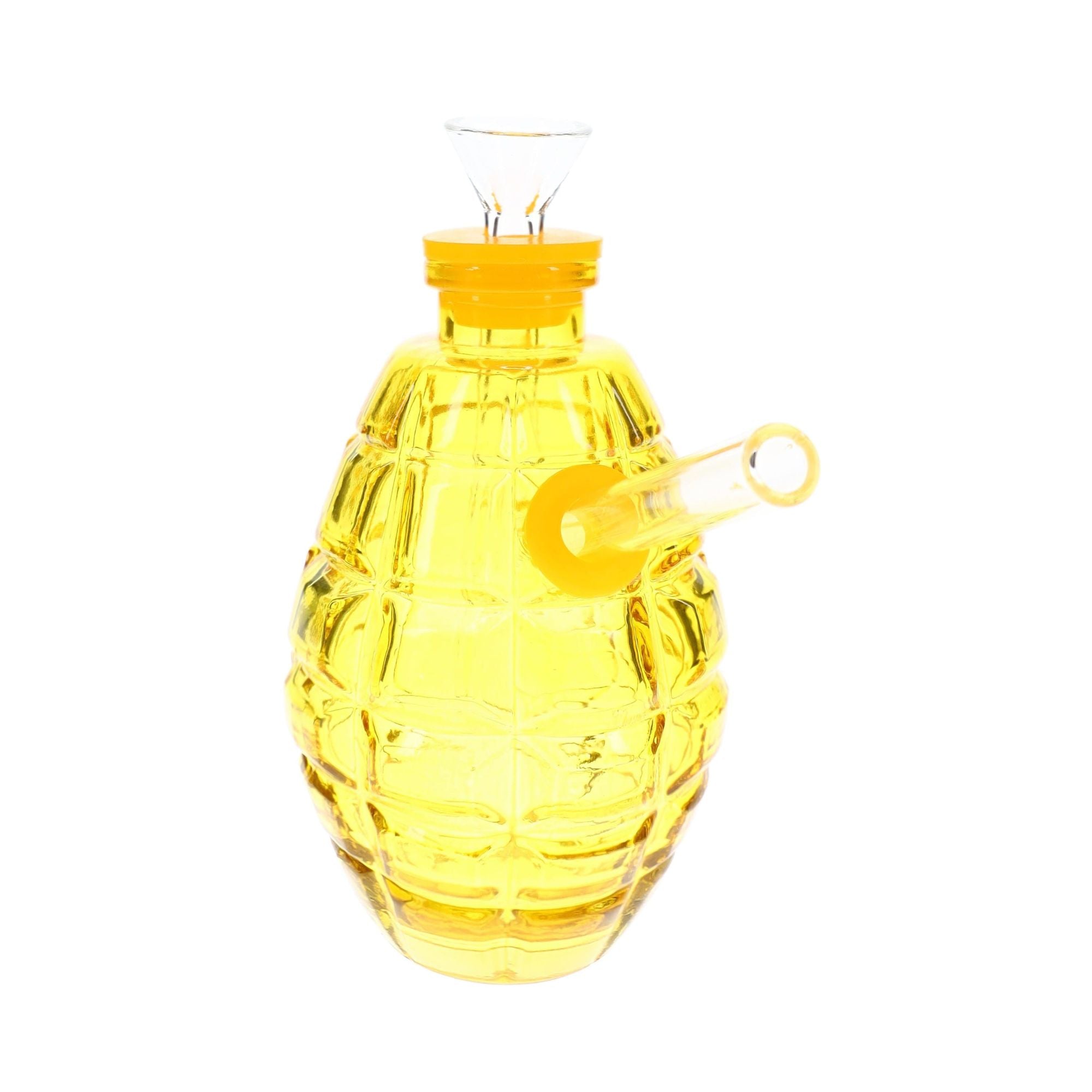 Colored Glass Grenade Bong “Blast Buddy” yellow