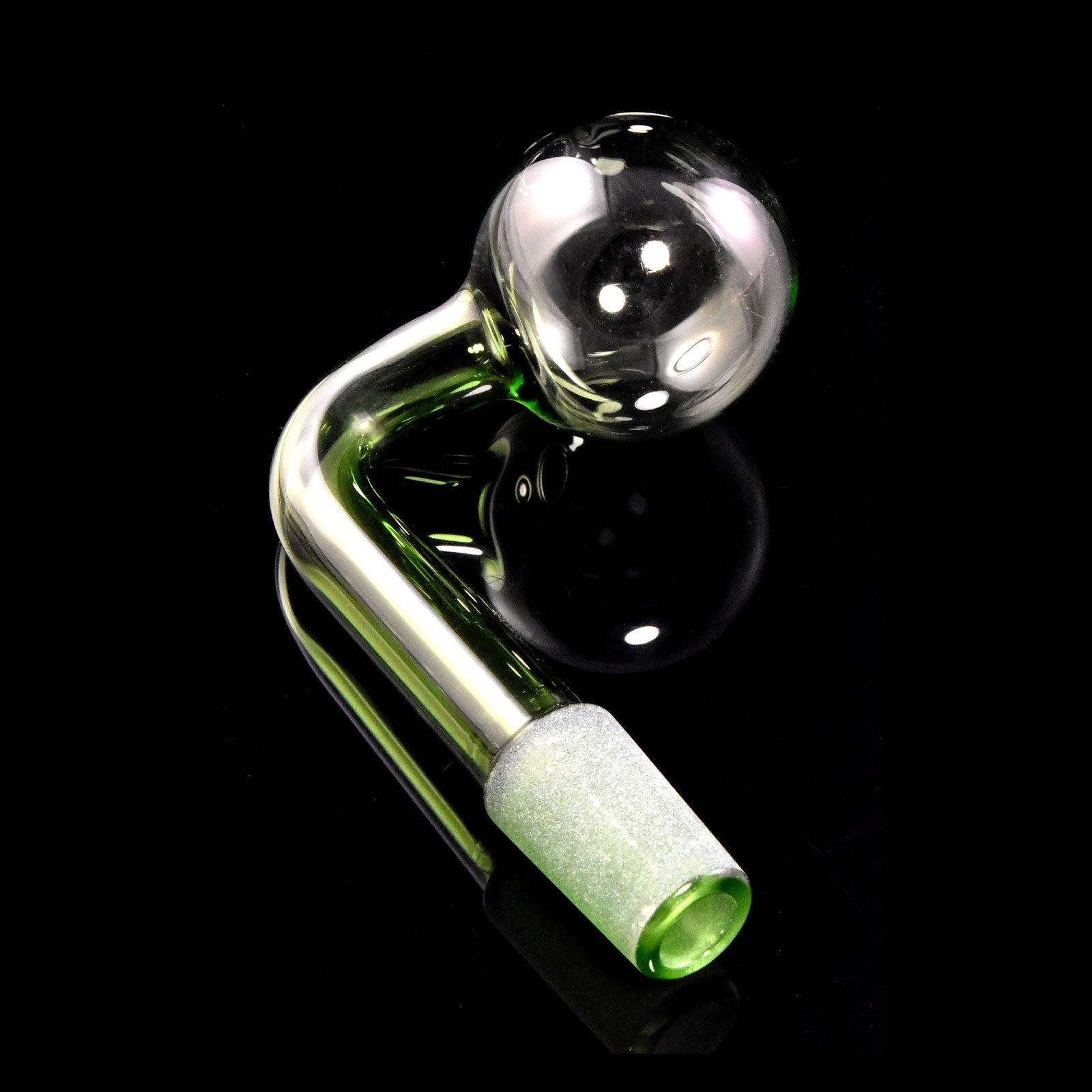 Colored Glass Oil Burner Attachment in green