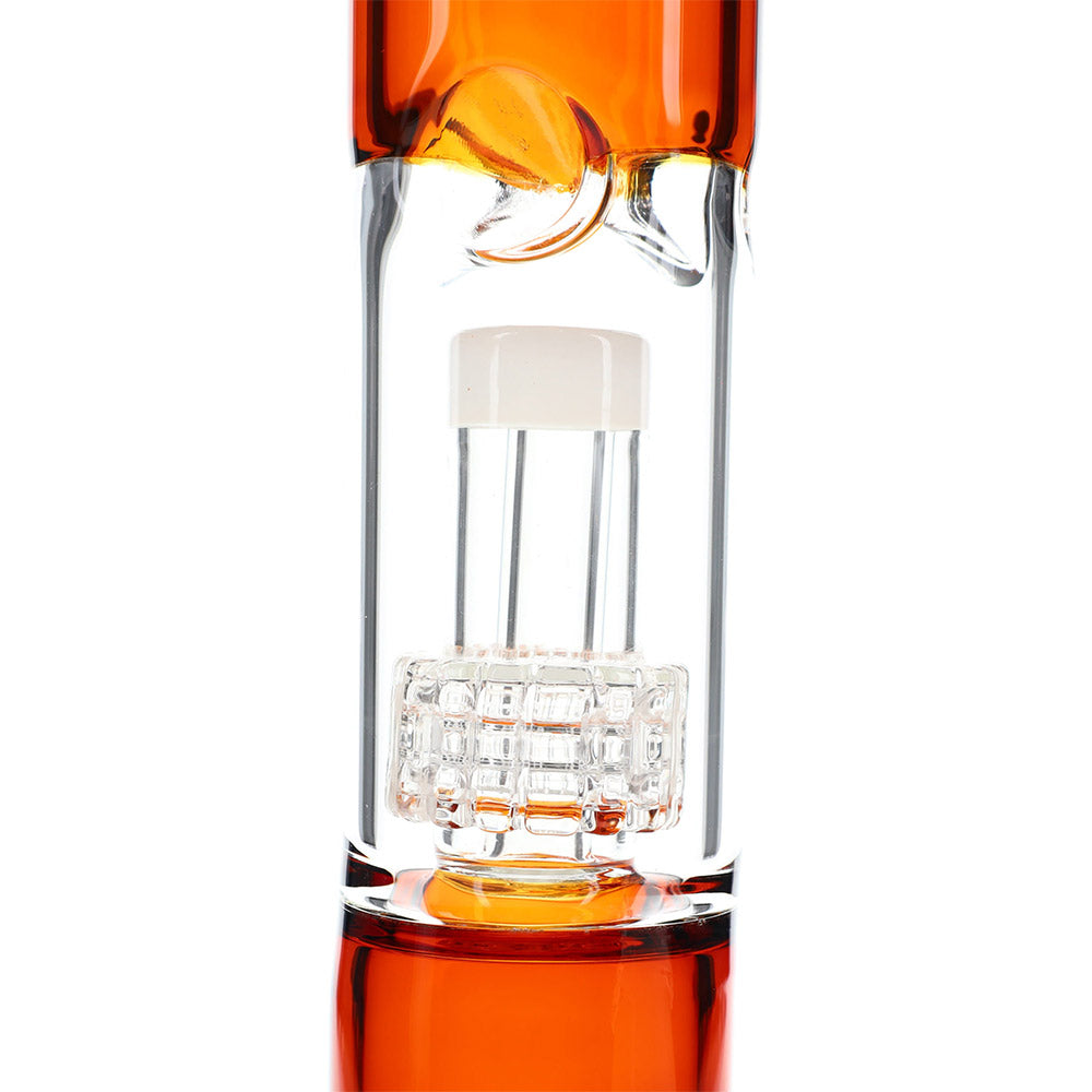 Colored Glass Straight Shooter Bong Line Perc Closeup