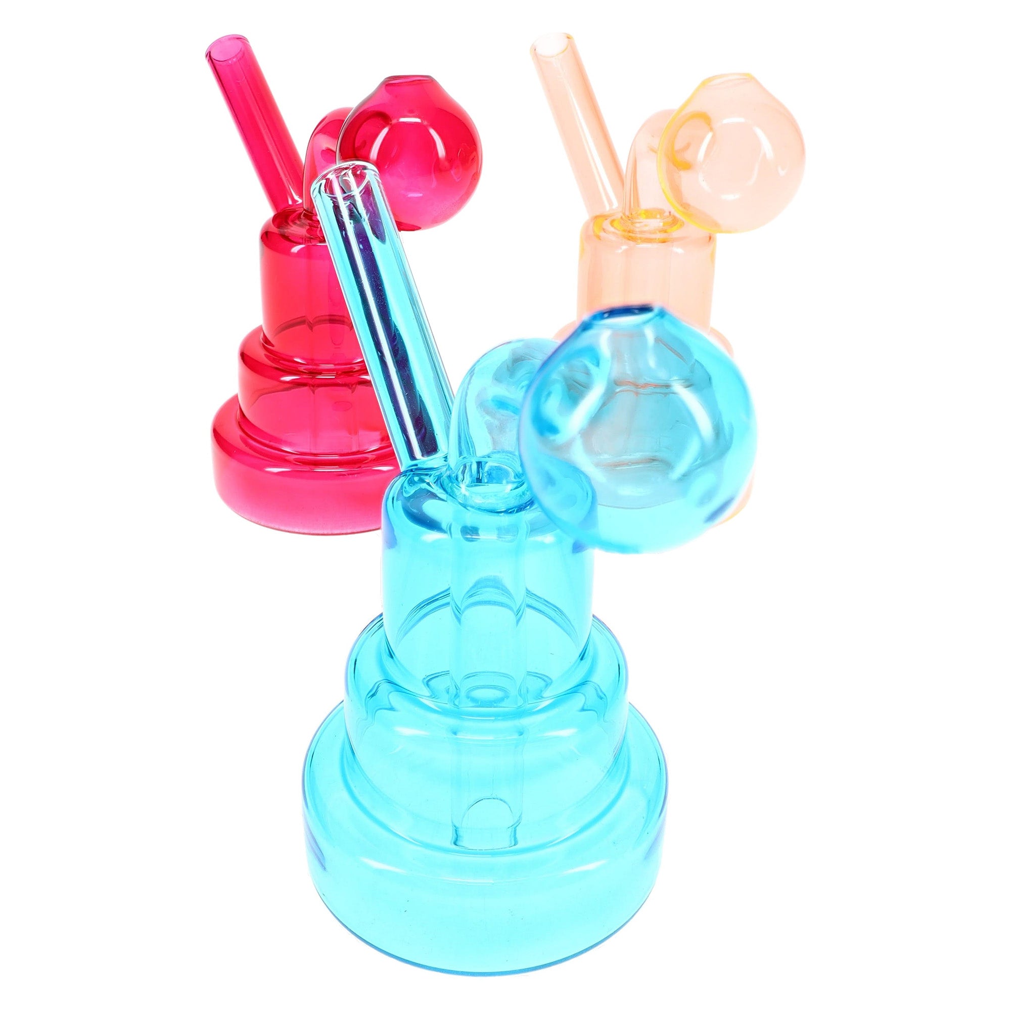Colored Glass Tiered Oil Burner Rig “Mini Tier” – INHALCO