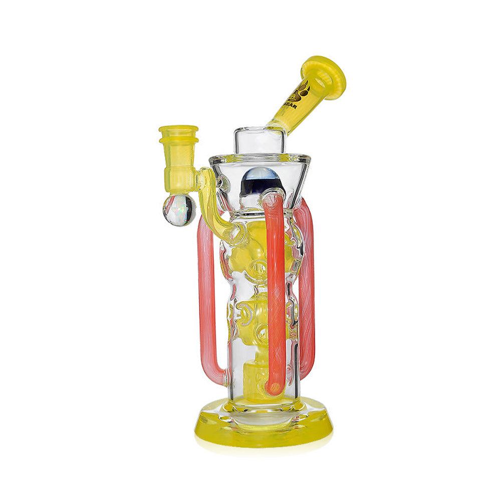 Colorflow Recycler Dab Rig in Lemon Candy color
