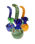 Colorful Frit Rasta Sherlock Bubbler “Rasta Ripple”