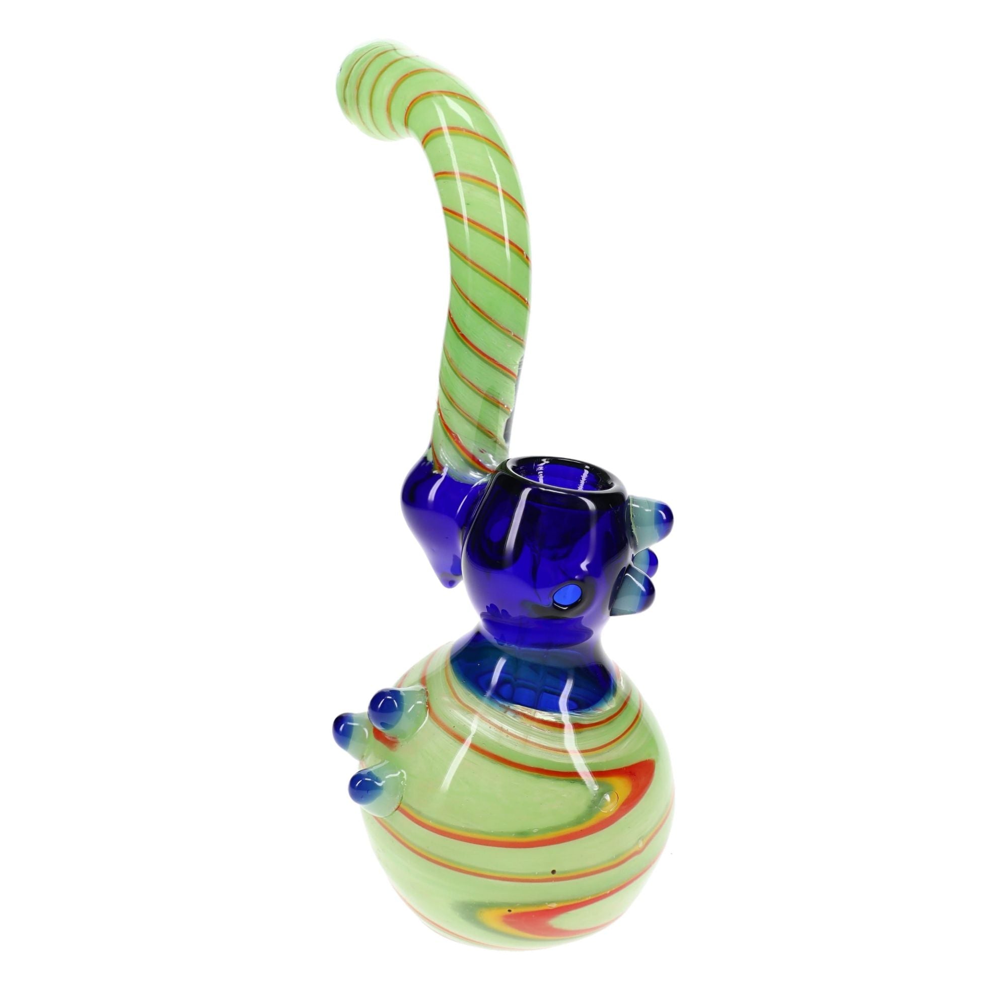 Colorful Frit Rasta Sherlock Bubbler “Rasta Ripple”