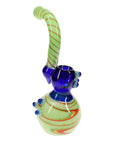 Colorful Frit Rasta Sherlock Bubbler “Rasta Ripple”