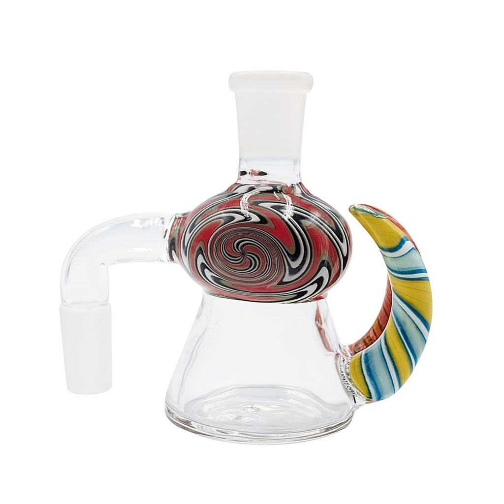 Colorful Swirl Horn Beaker Ash Catcher in red