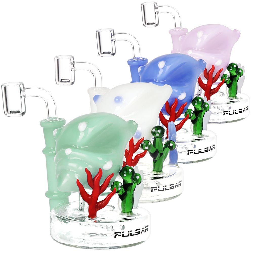 Conch Reef Mini Glass Dab Rig all available colors