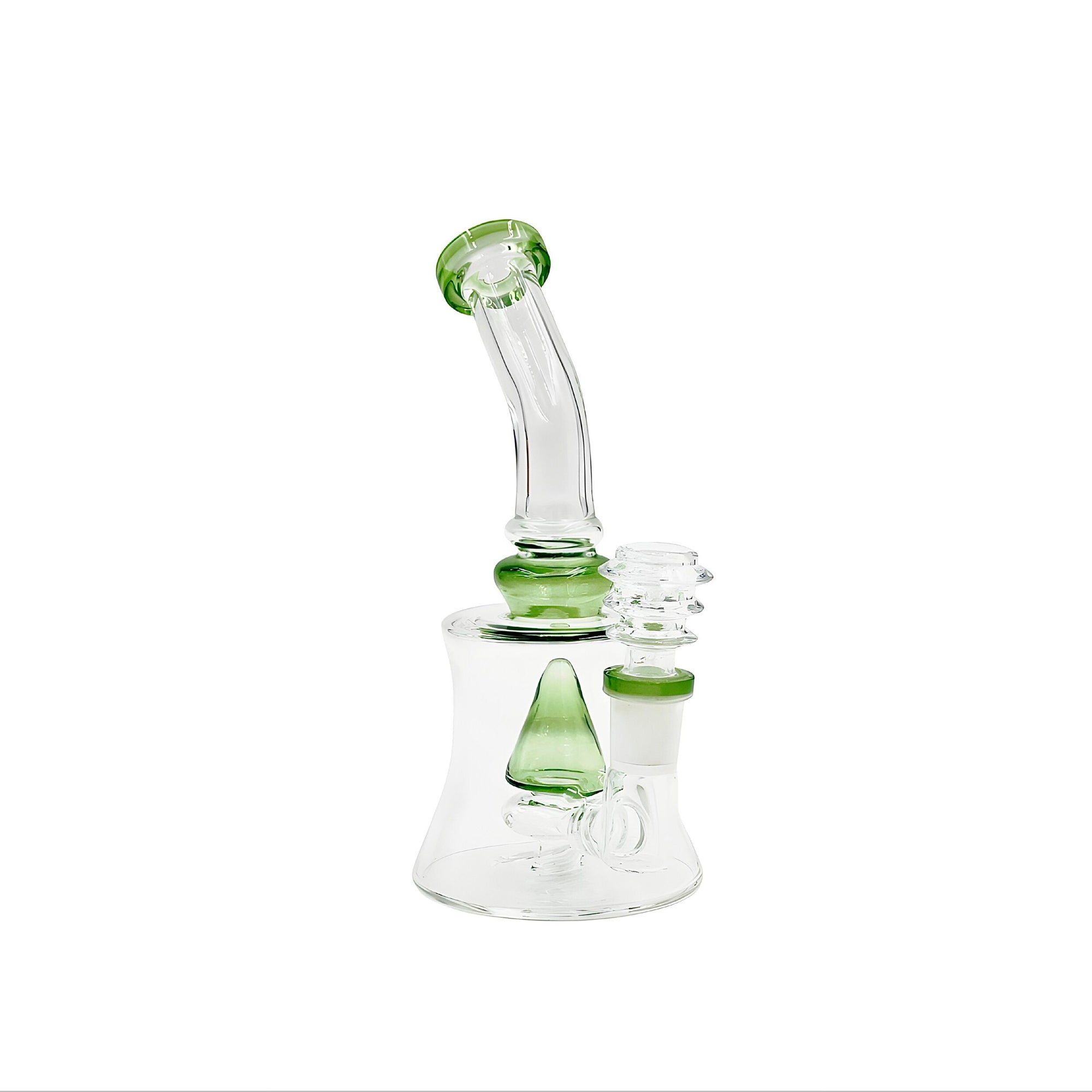 Cone Flow 7 inch mini bong in green color