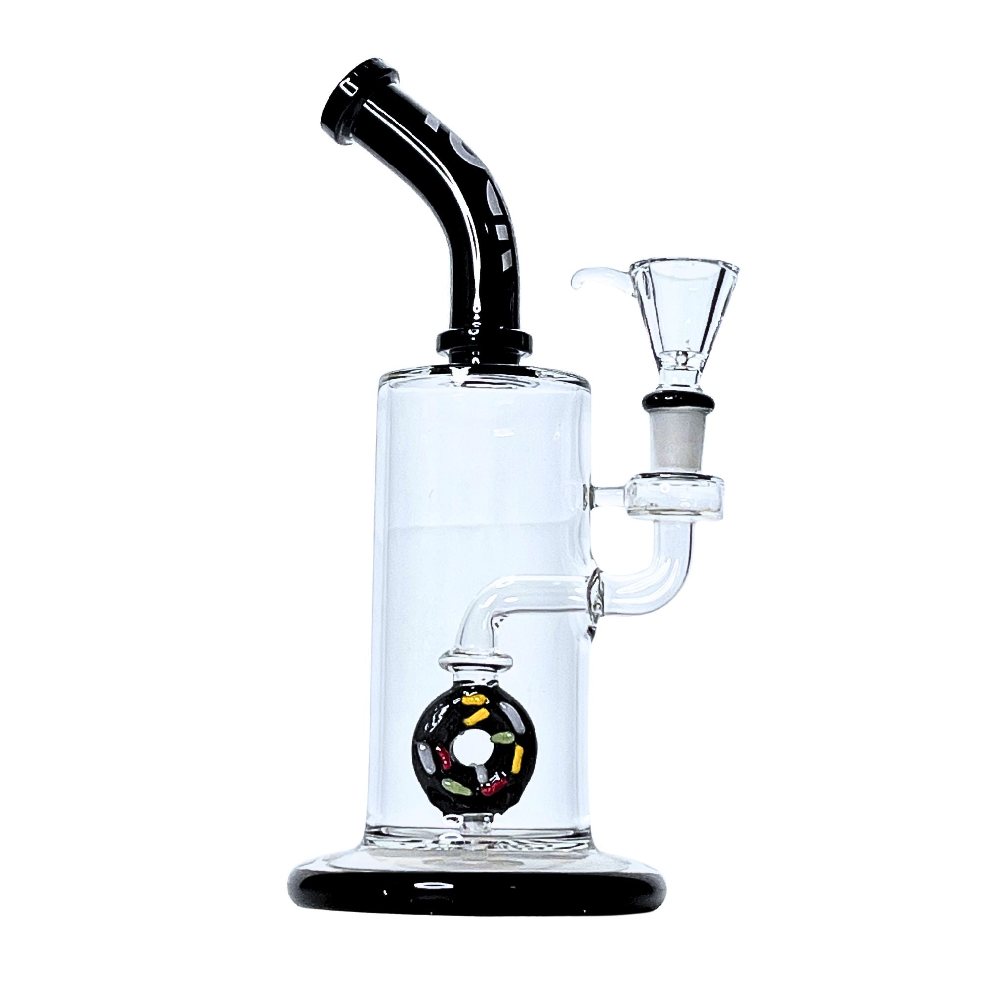 Confetti Drum Glass Bong in Black