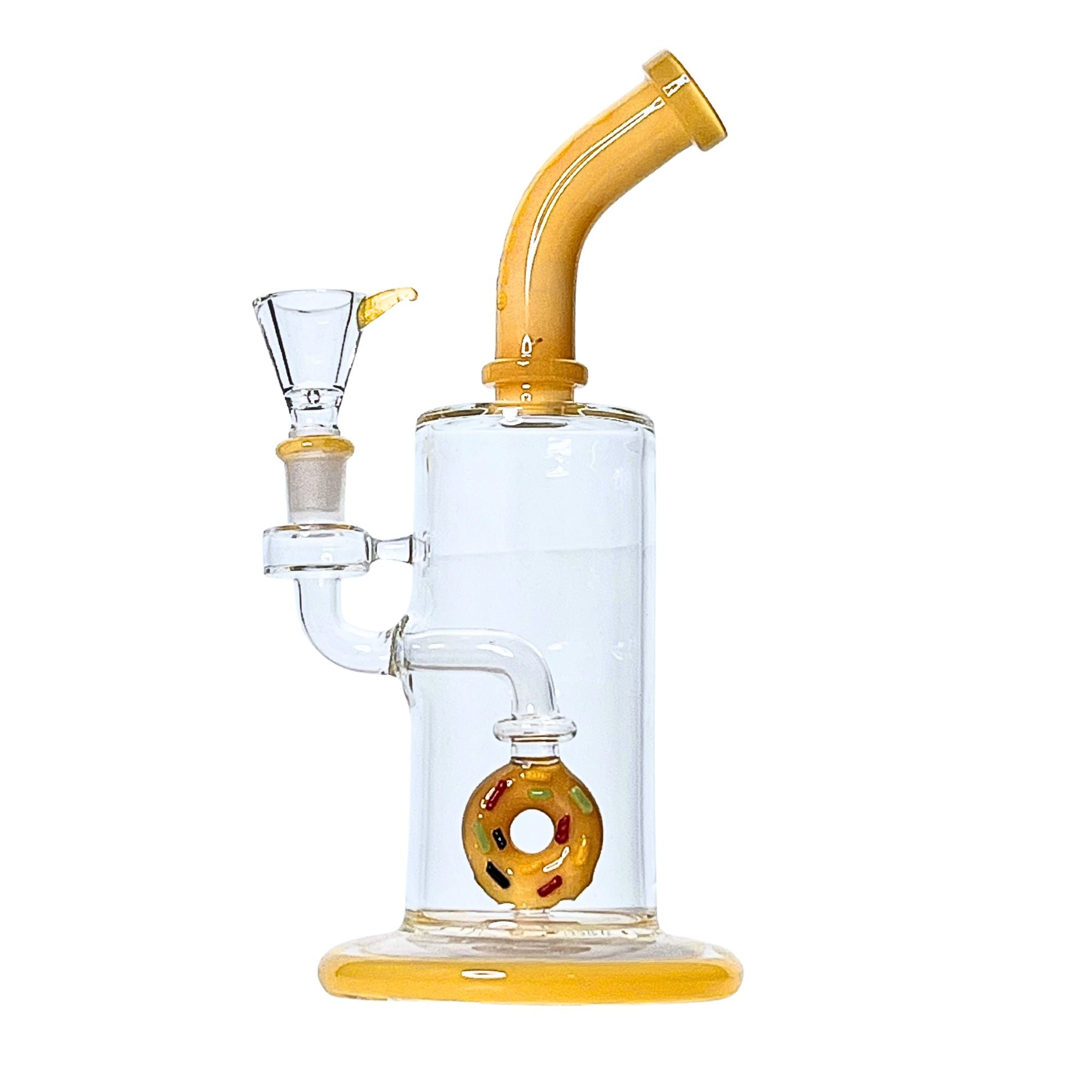 Confetti Drum Glass Bong 10 Inch in Yellow