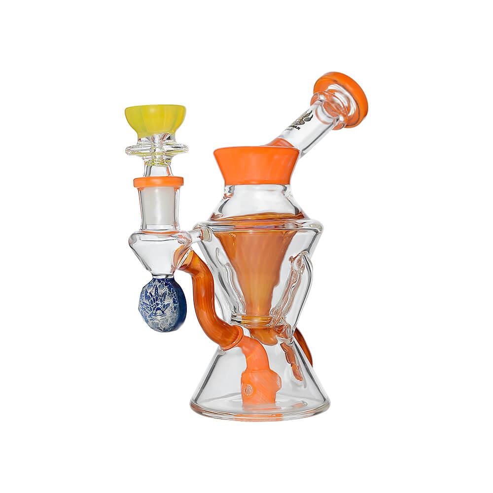 Back view of Conical Recycler Dab Rig