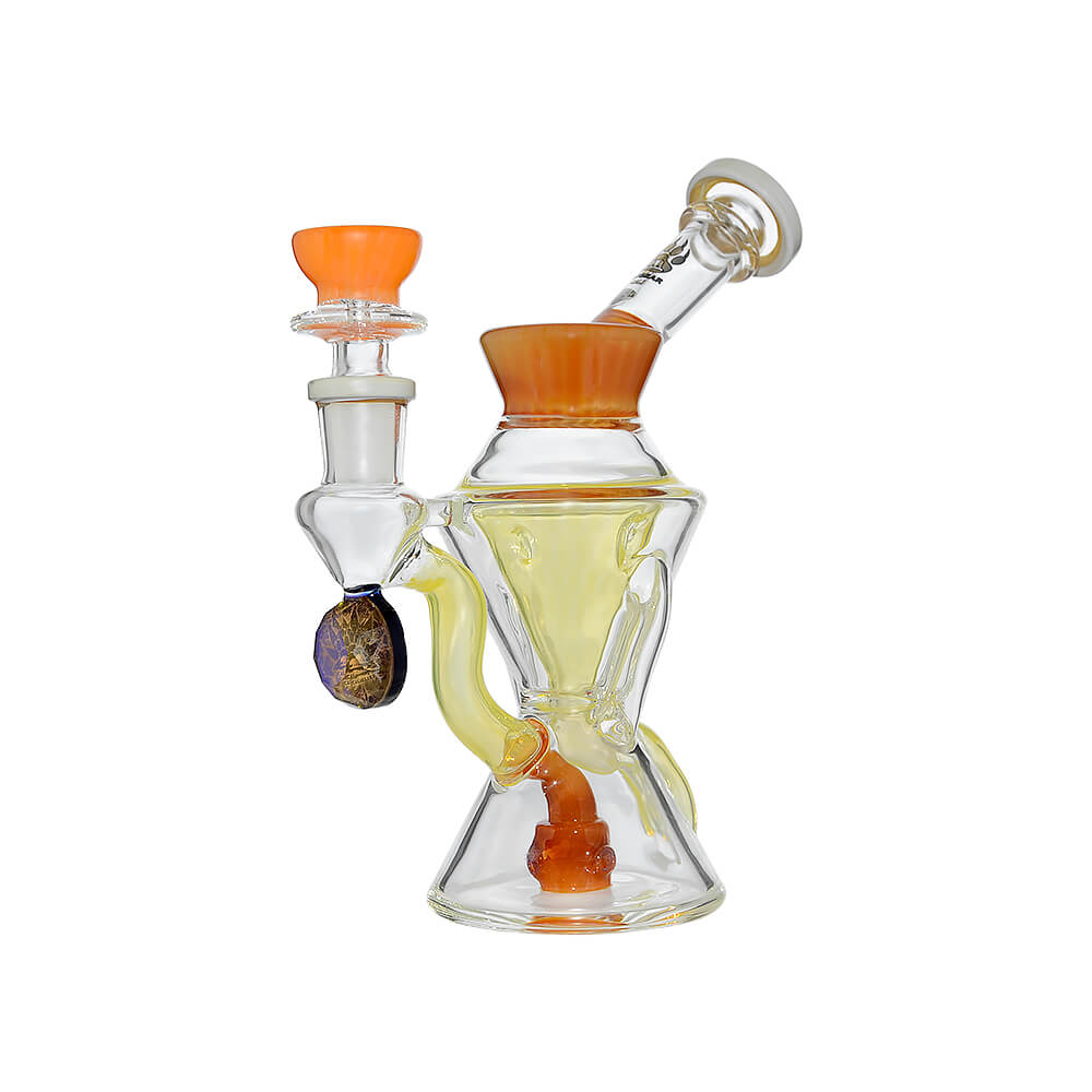 Conical Recycler Dab Rig in US amber glass
