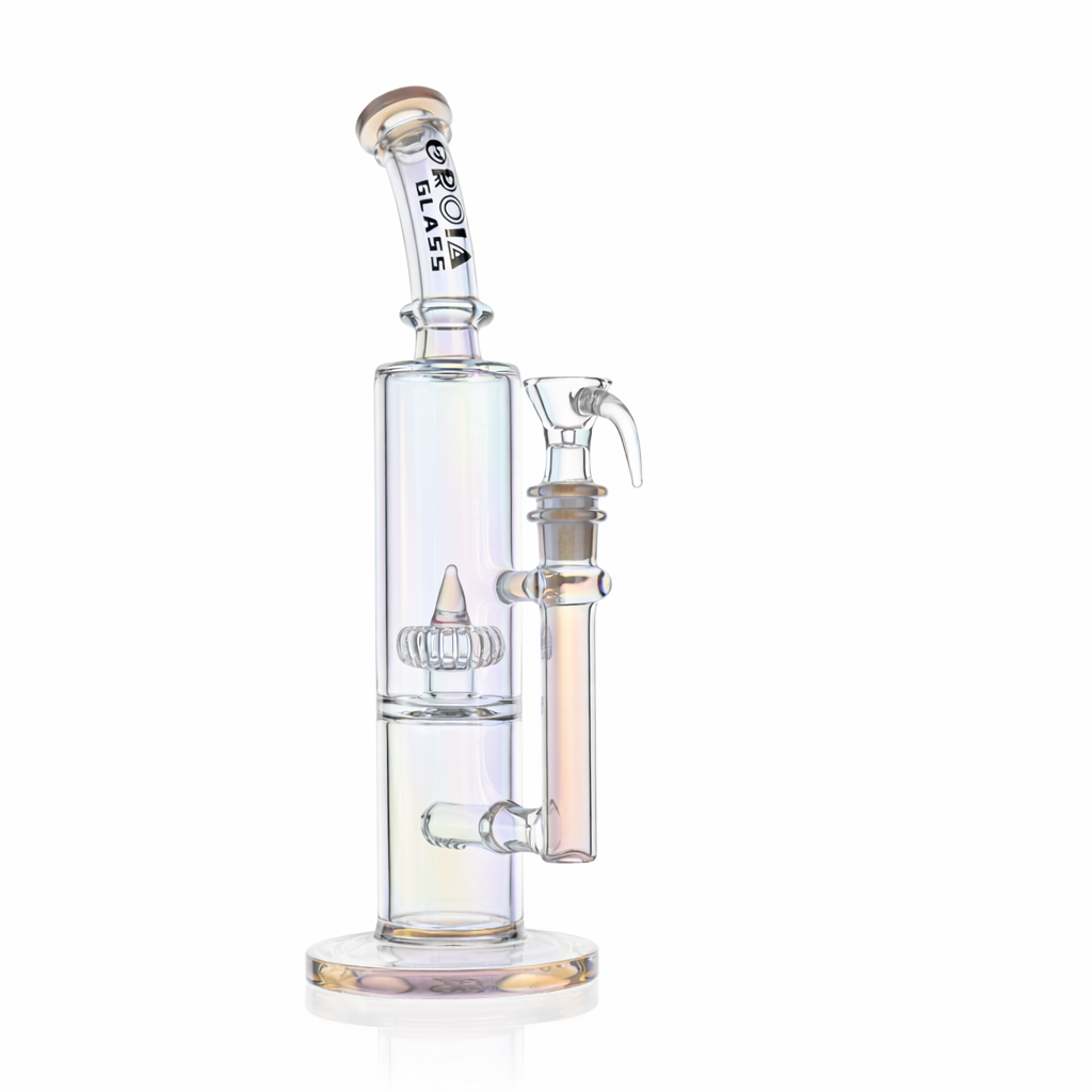 10" Dual Chamber Scientific Bong with Inline and Rocket Perc