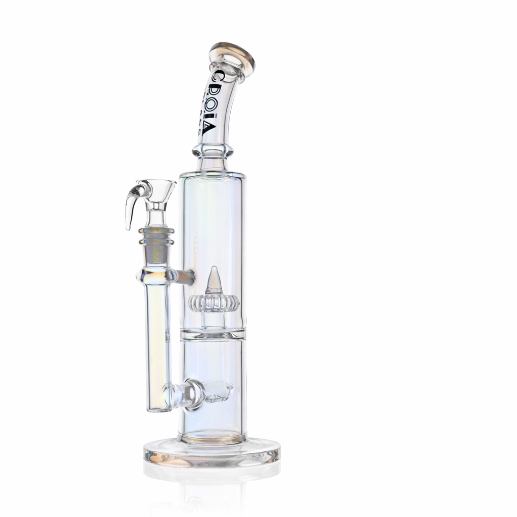 10" Dual Chamber Scientific Bong with Inline and Rocket Perc