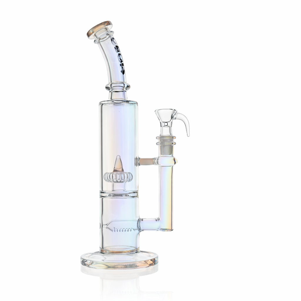 10" Dual Chamber Scientific Bong with Inline and Rocket Perc