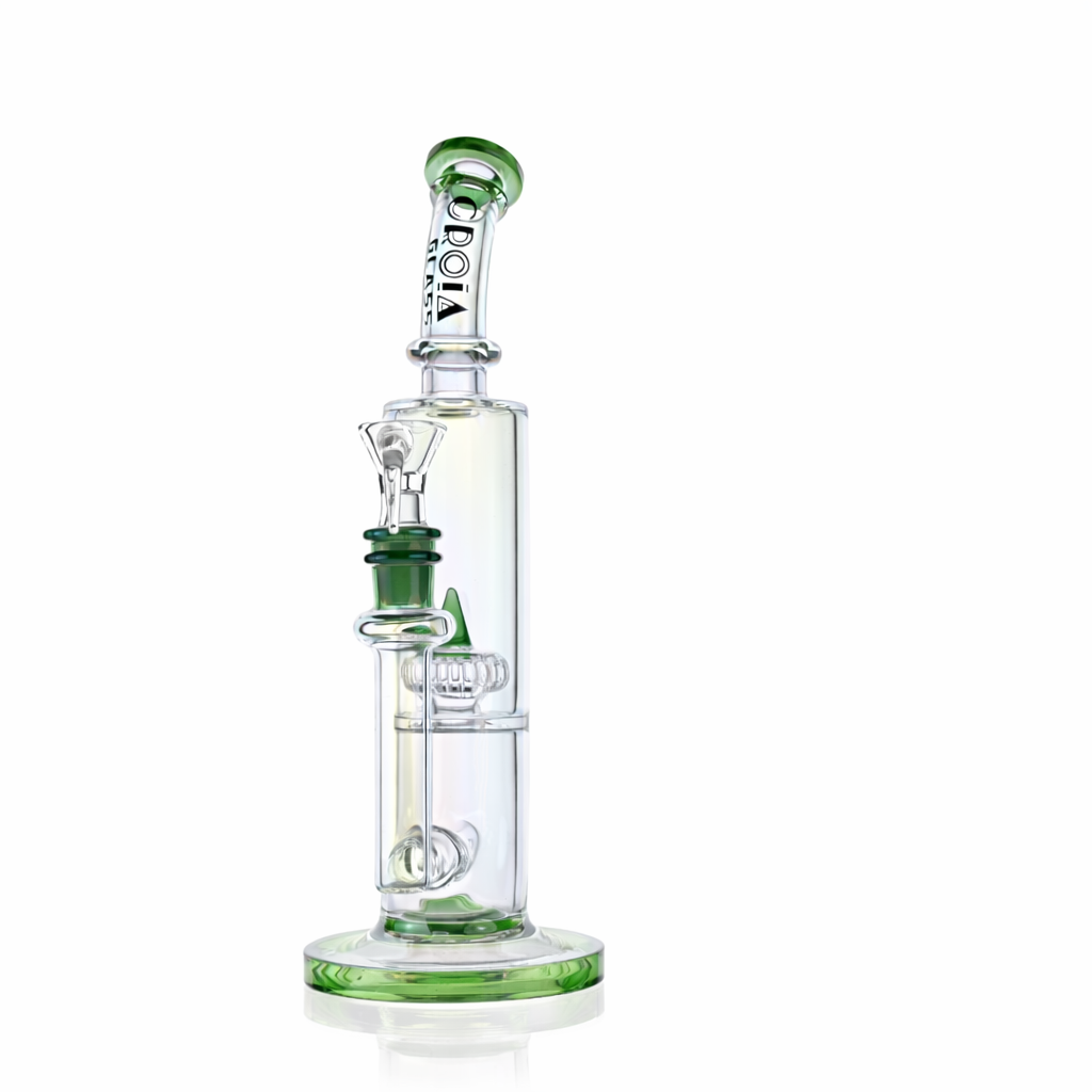 10" Dual Chamber Scientific Bong with Inline and Rocket Perc