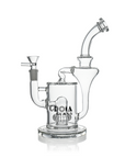 10" Hourglass Recycler Scientific Bong with Crown Perc