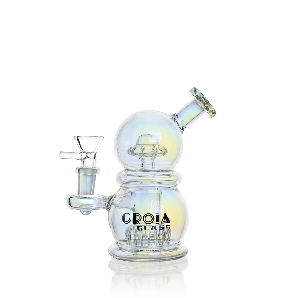 6" Mini Egg Dab Rig with Crown Perc