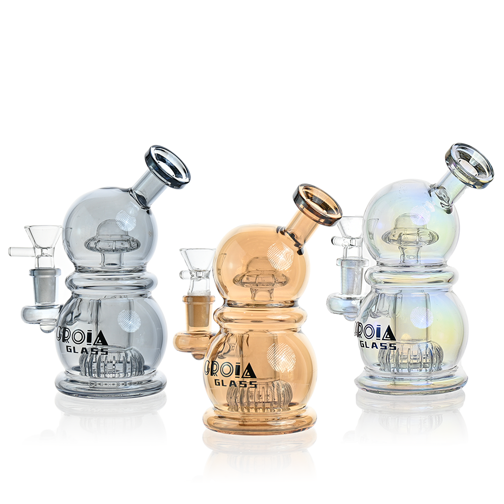 6" Mini Egg Dab Rig with Crown Perc