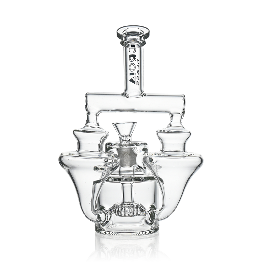 8" Twin Vortex Recycler Scientific Glass Water Pipe