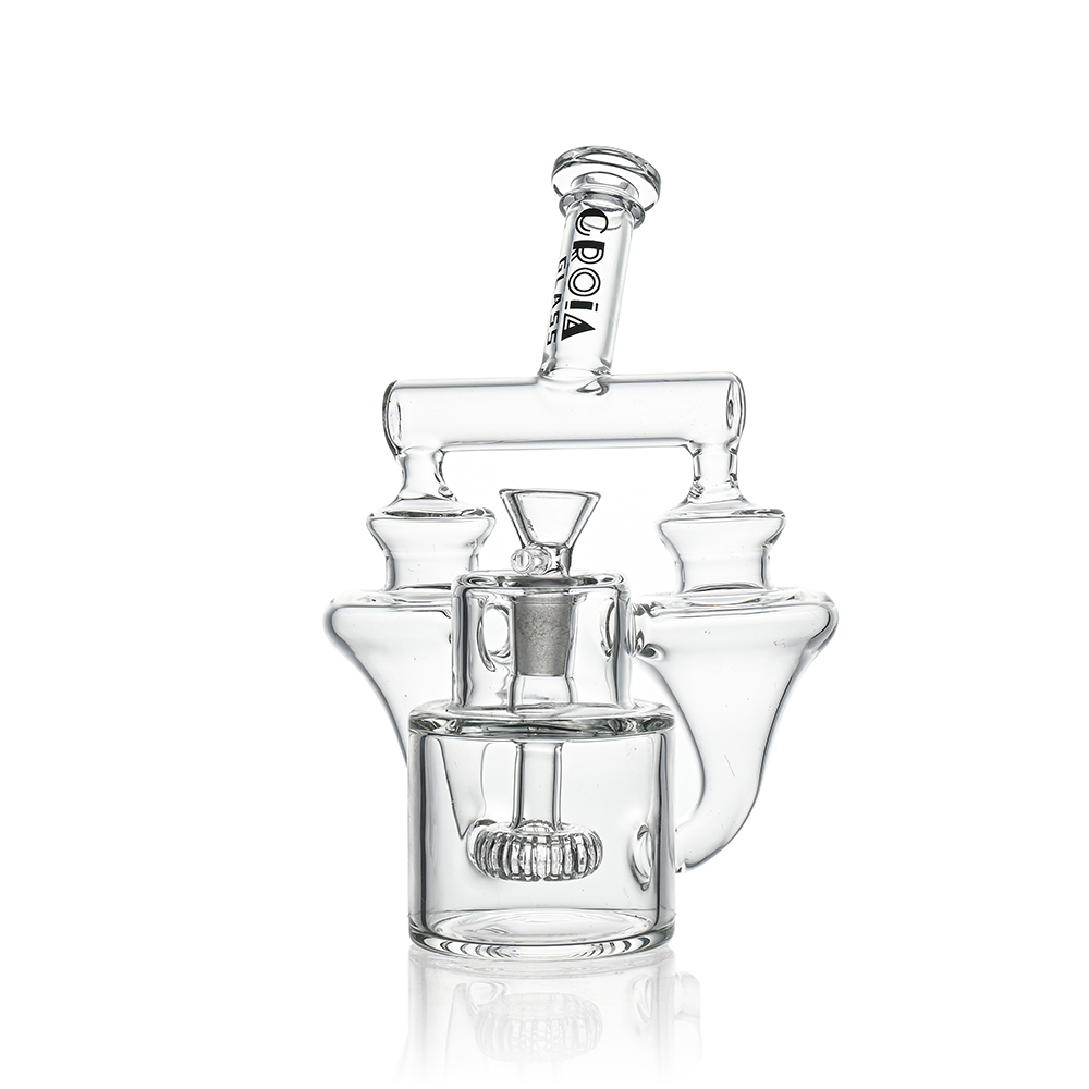 8" Twin Vortex Recycler Scientific Glass Water Pipe