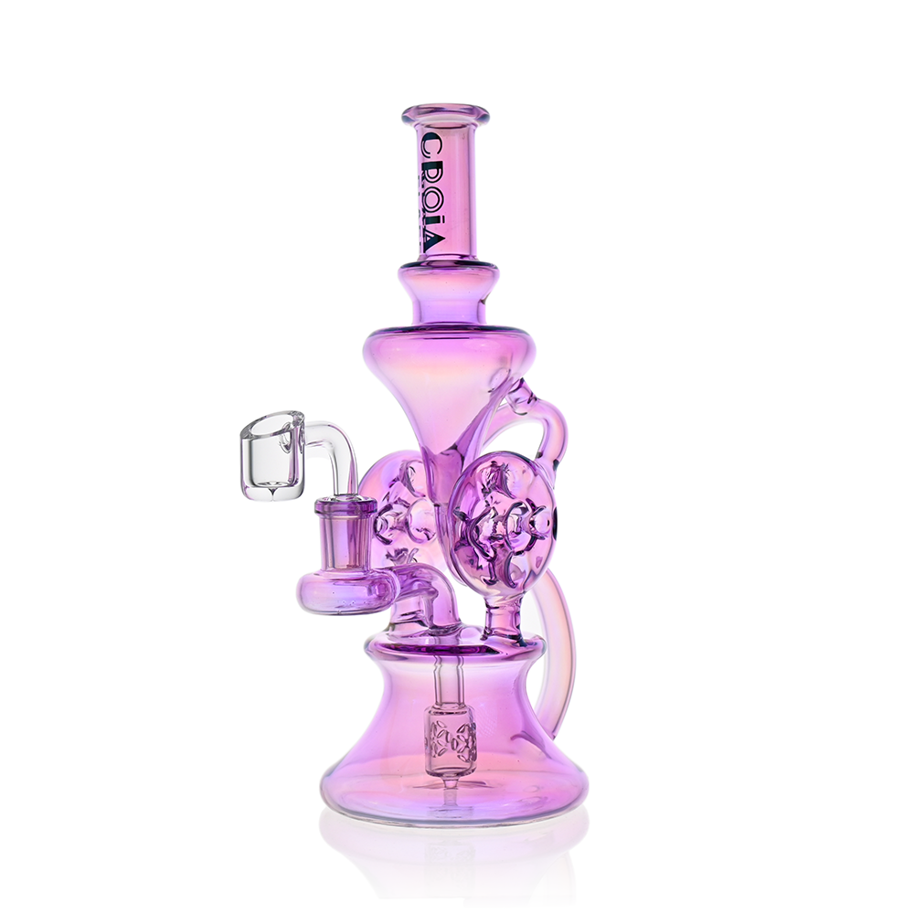 10" Dual Swiss Perc Klein Recycler Dab Rig